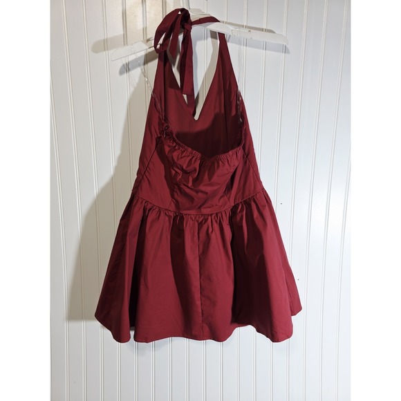 Wild Fable Holter Mini Dress Burgundy Size Small - Picture 2 of 6